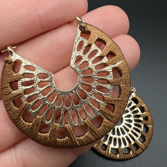 Crochet Ring Earrings - Picture 2 of 3